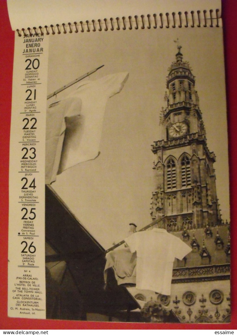 Calendrier. Album Annuel Beaux Pays Par Annie Vaillant. Arthaud 1963. Photographie Photos - Big : 1961-70