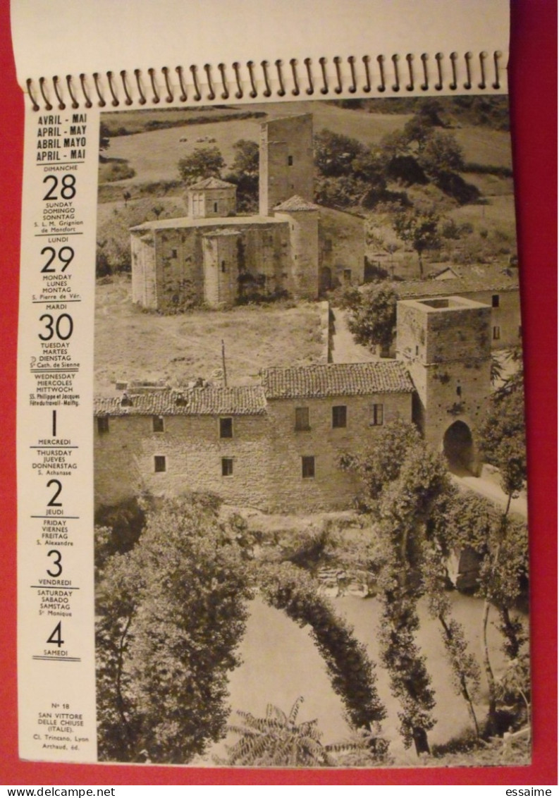 calendrier. album annuel beaux pays par Annie Vaillant. Arthaud 1963. photographie photos