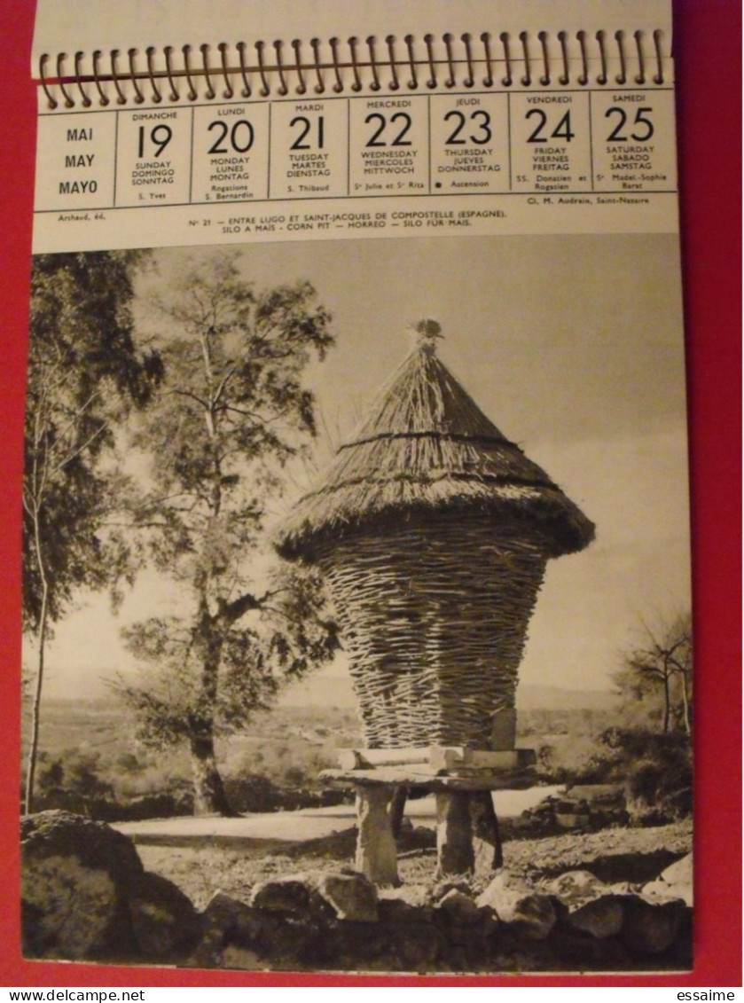 calendrier. album annuel beaux pays par Annie Vaillant. Arthaud 1963. photographie photos