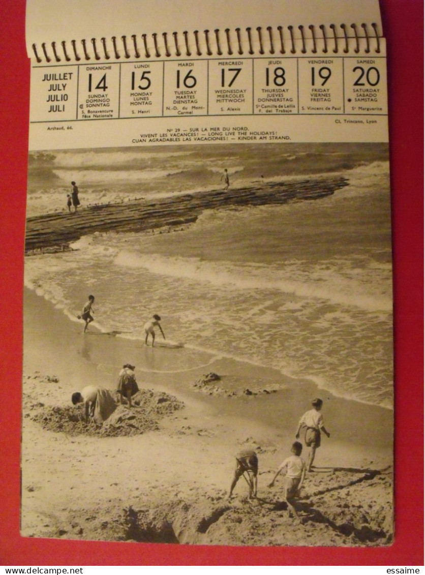 calendrier. album annuel beaux pays par Annie Vaillant. Arthaud 1963. photographie photos