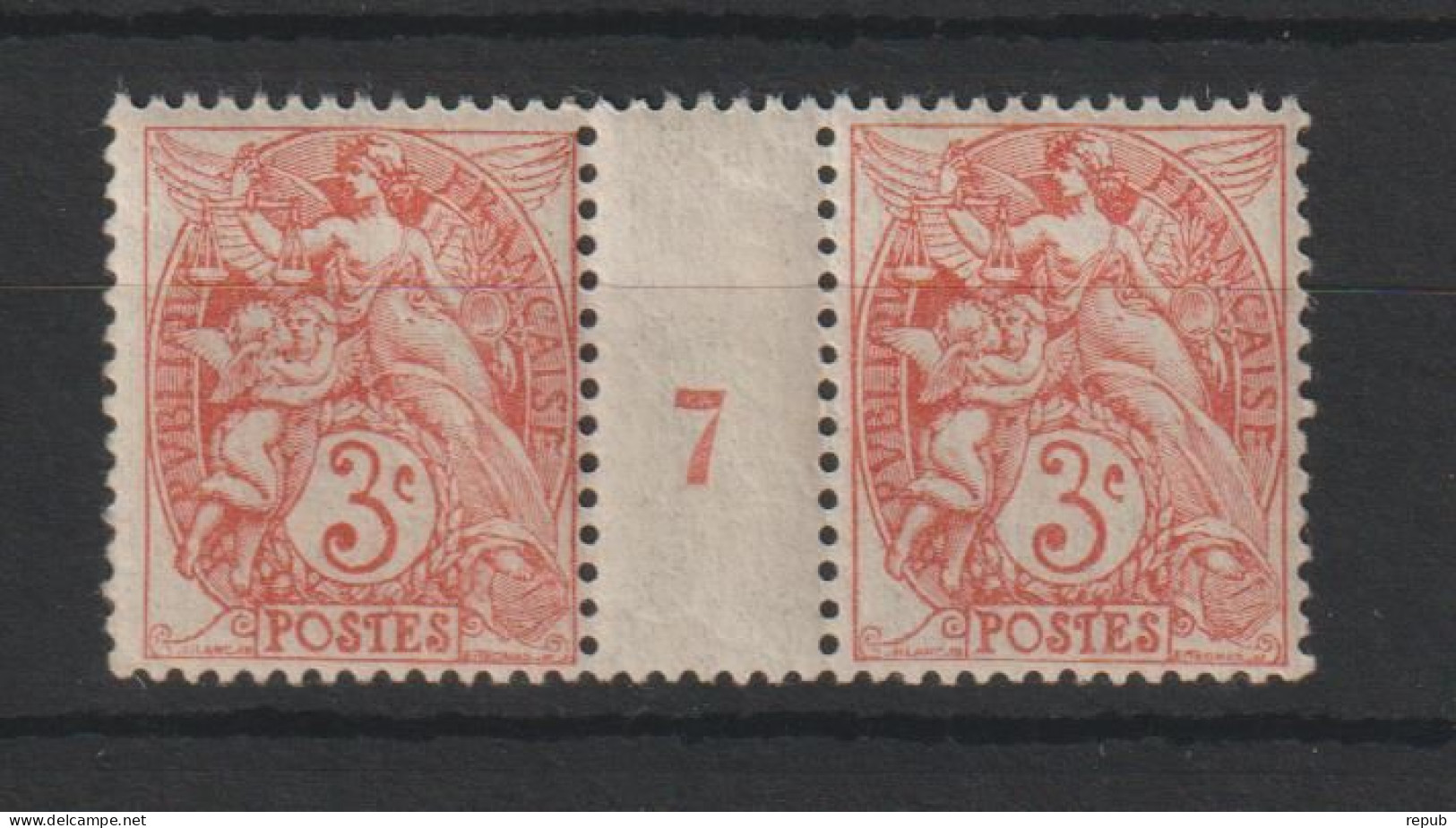 Millésime Type Blanc 109 IA 1907 ** MNH Petit Point Dans La Gomme - Millésimes