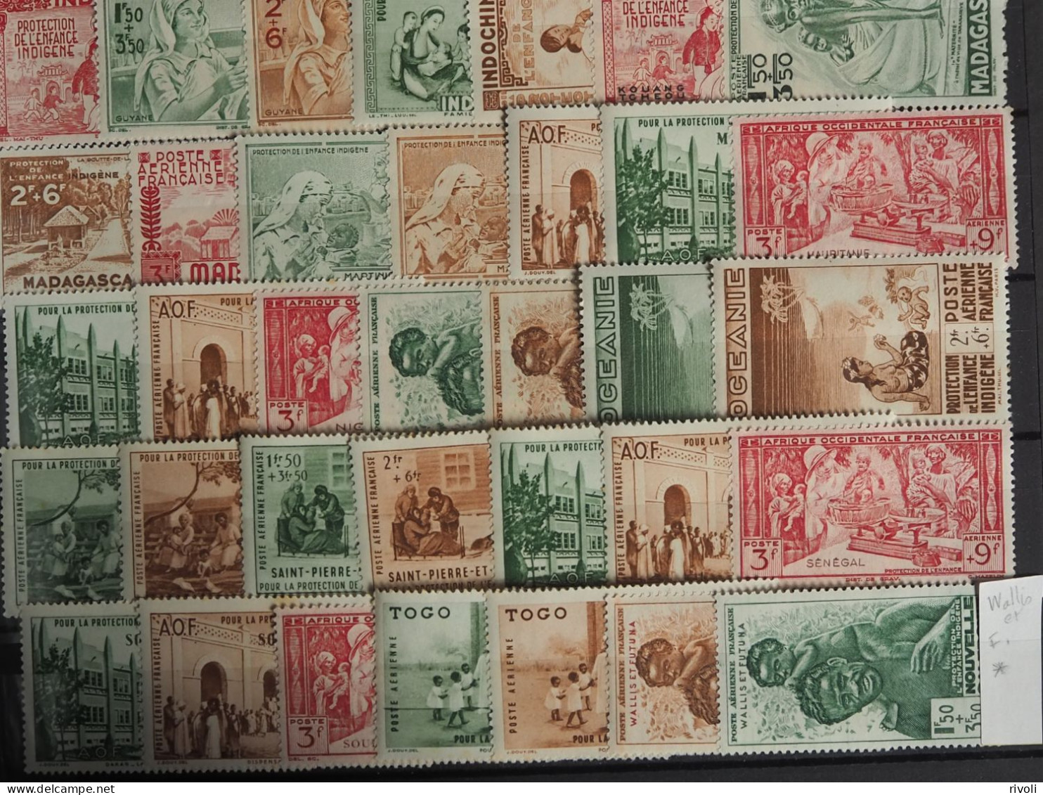 GRANDE SERIE COLONIALE - PROTECTION DE L'ENFANCE - QUINZAINE IMPERIALE - 82 TP NEUFS ** - COTE 174€. - 1942 Protection De L'Enfance Indigène & Quinzaine Impériale (PEIQI)