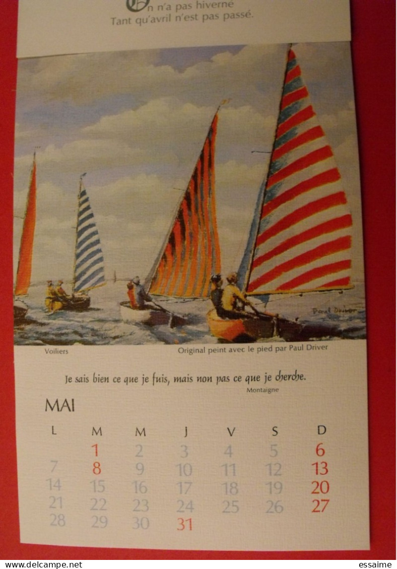 Calendrier. Art Et Citations 1984. Oeuvres Artistes Peignant De La Bouche Ou Du Pied. - Tamaño Grande : 1961-70