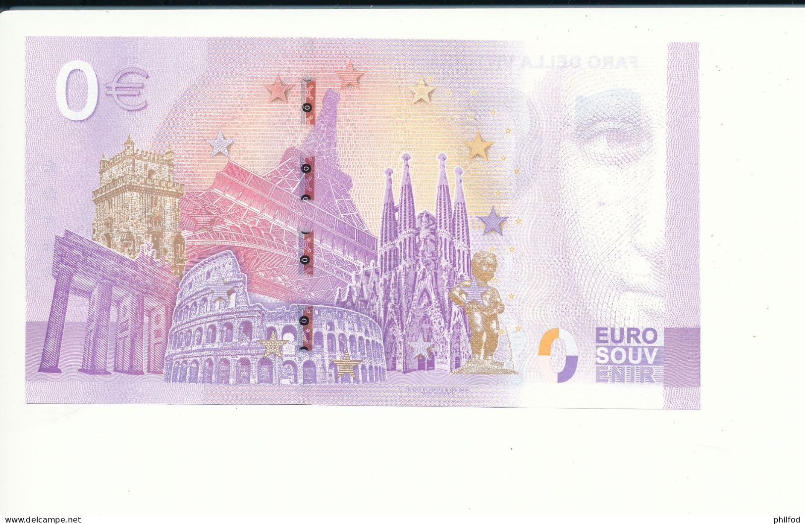 Billet Touristique  0 Euro  - FARO DELLA VITTORIA - UEPL - 2022-4 -  N° 4115 - Sonstige & Ohne Zuordnung