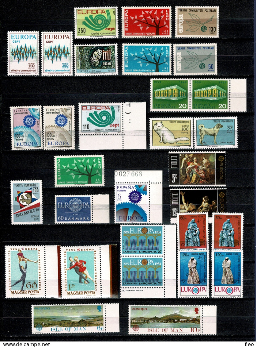 EUROPA 1961/80 31 TIMBRES** - Colecciones