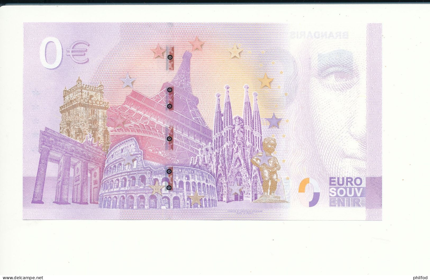 Billet Touristique  0 Euro  - BRANDARIS - UEPL - 2022-6 -  N° 2567 - Autres & Non Classés