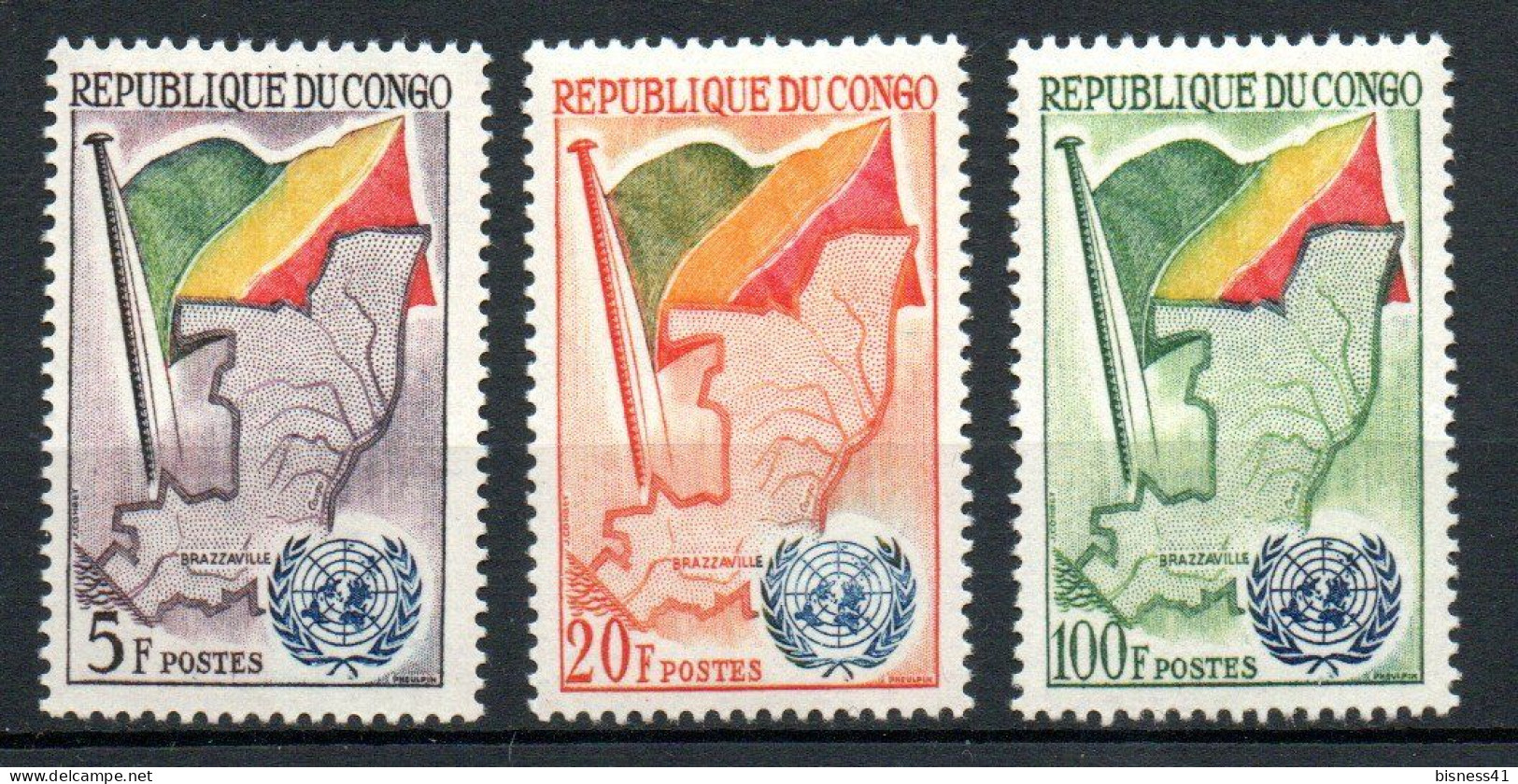 Col40 Afrique Congo 1960 N° 139 à 141 Neuf XX MNH Cote 4,50€ - Nuevas/fijasellos