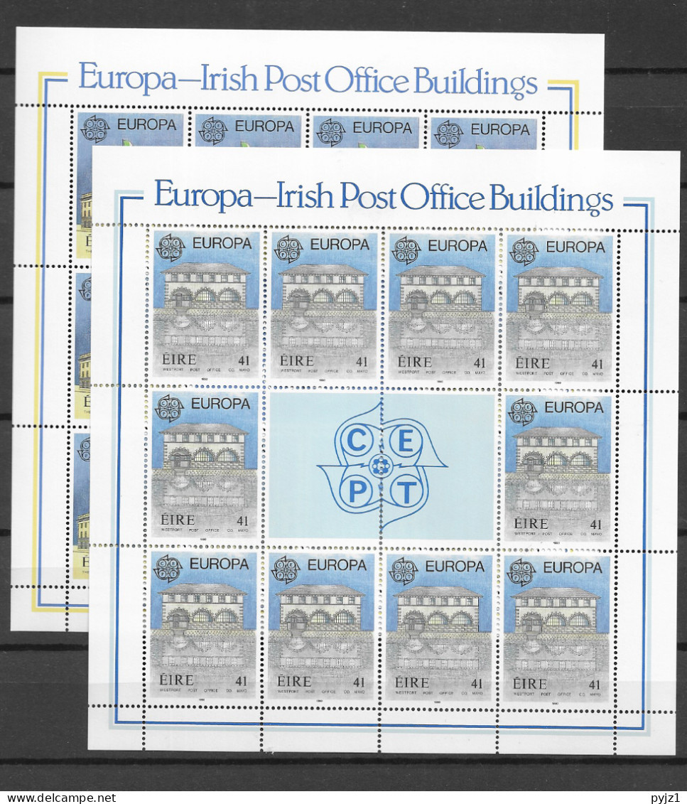 1990 MNH Ireland, Europa Sheets, Postfris - Hojas Y Bloques