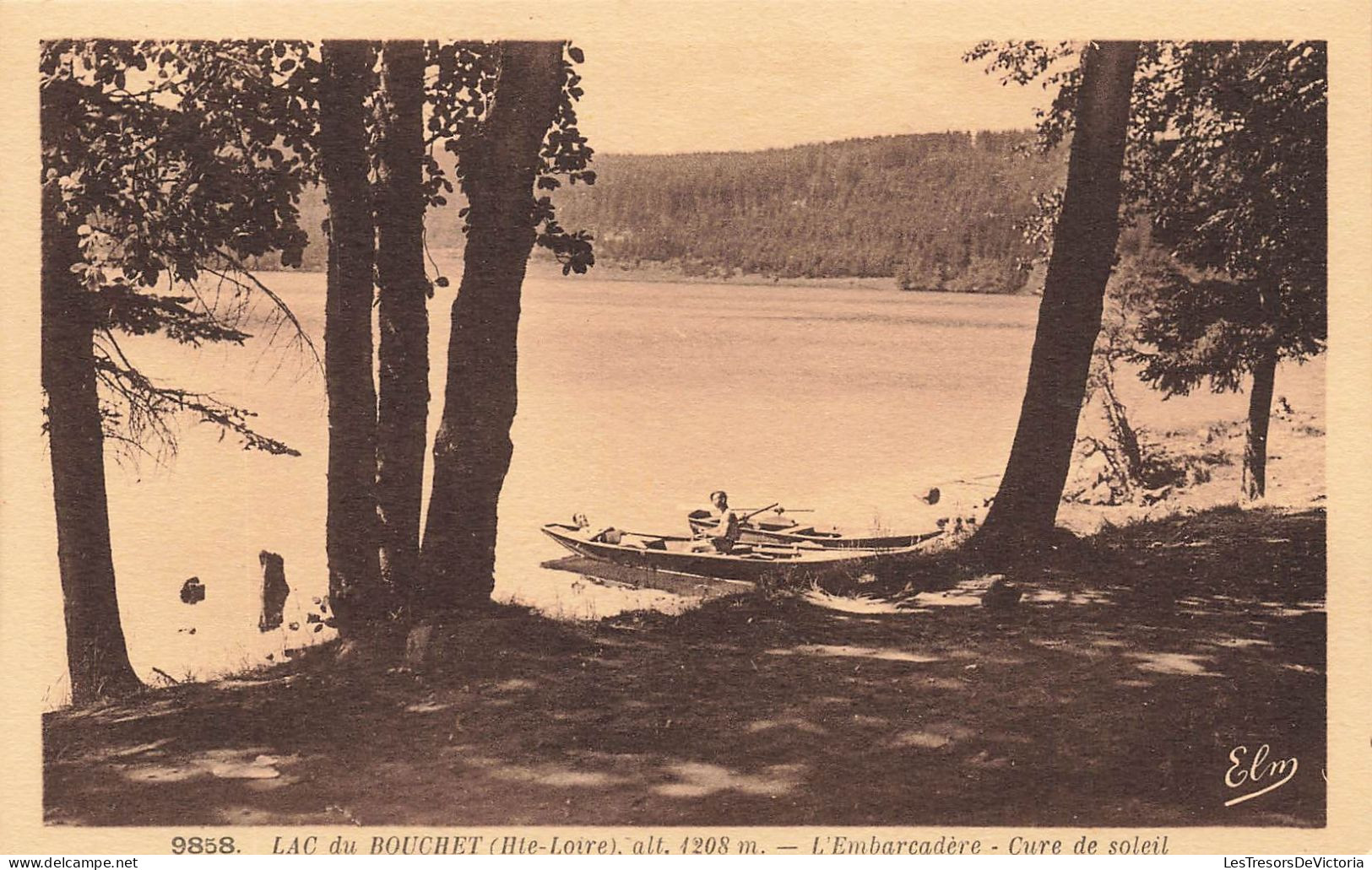 FRANCE - Lac Du Bouchet (Haute Loire) Alt 1208m - L'Embarcadère - Cure De Soleil - Canoë - Carte Postale Ancienne - Autres & Non Classés