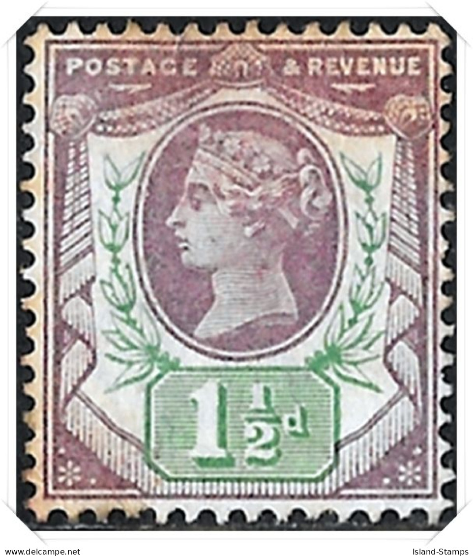 SG198 QV 1887 1½d Dull Purple & Pale Green, Jubilee Issue, Mounted Mint - Nuevos