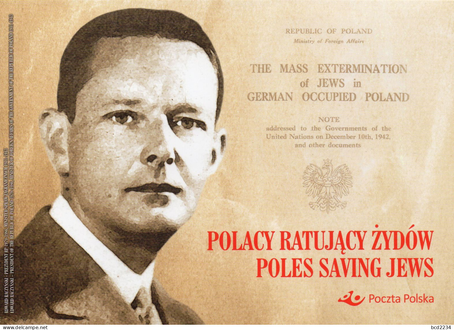 POLAND 2020 POLISH POST OFFICE SPECIAL LIMITED EDITION FOLDER: POLES SAVING JEWS FROM NAZI GERMANY WW2 JUDAICA HISTORY - Covers & Documents