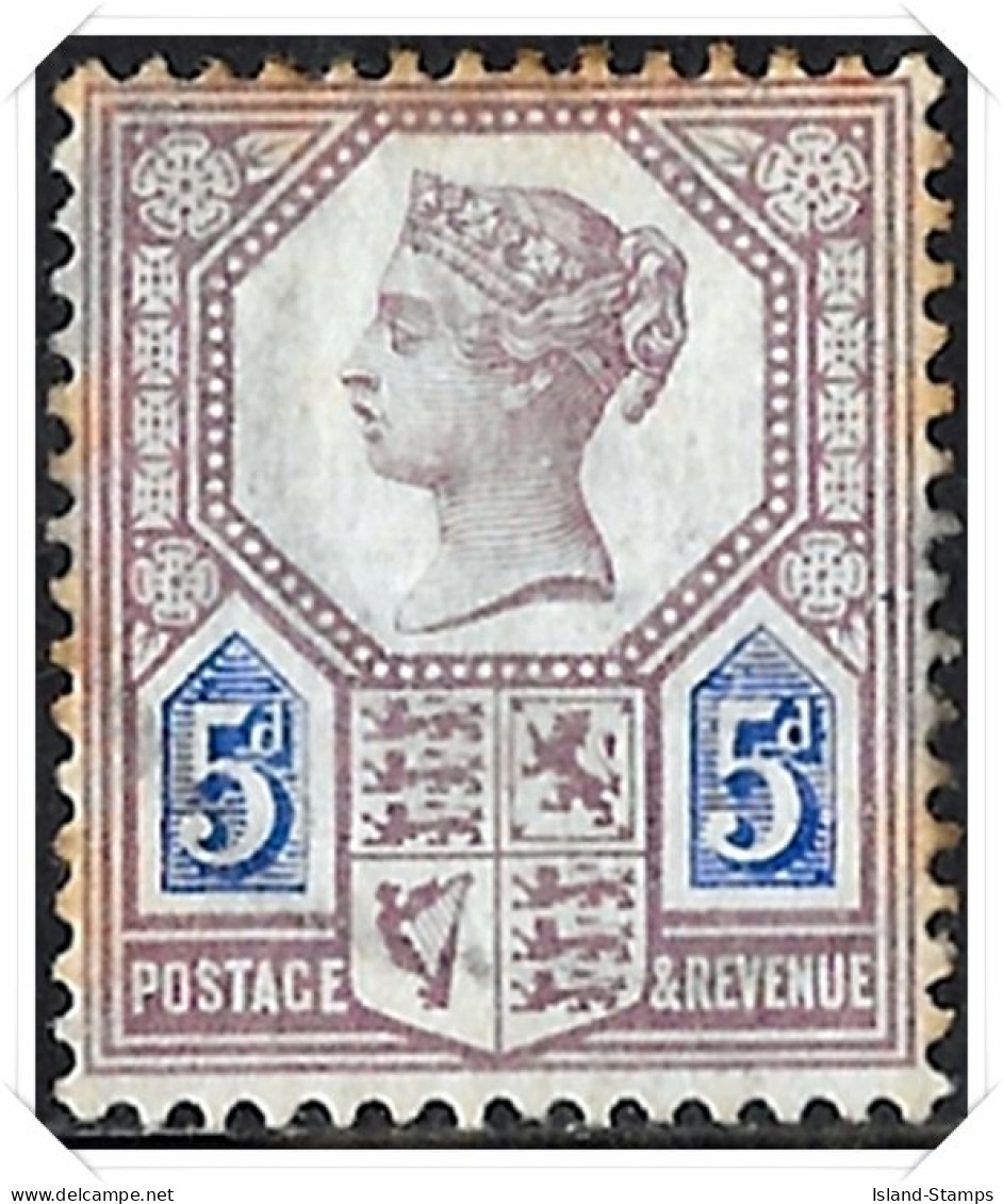 QV SG207a 1887 5d Dull Purple & BlueJubilee Issue, Mint MLH - Nuovi