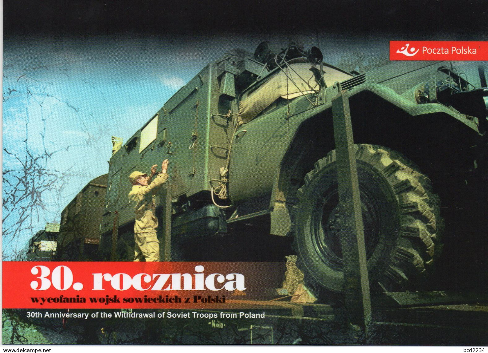 POLAND 2023 POST OFFICE LIMITED EDITION FOLDER: 30TH ANNIVERSARY WITHDRAWAL OF SOVIET USSR RUSSIAN TROOPS FROM POLAND - Storia Postale