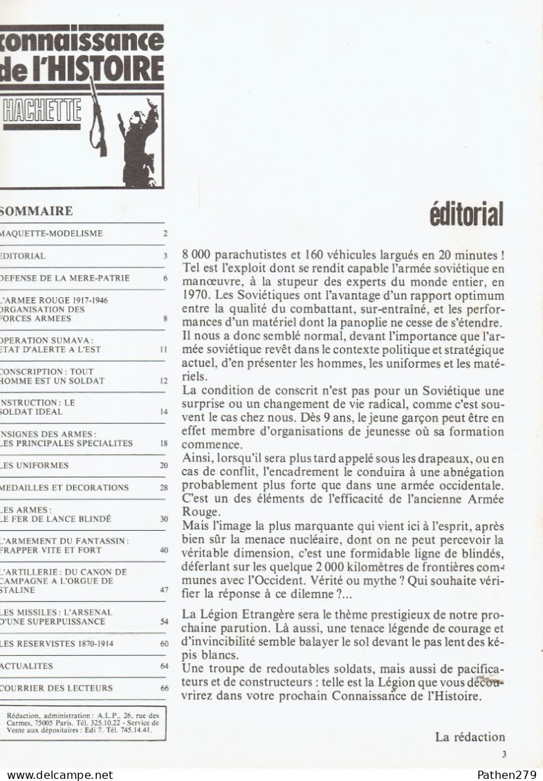 Connaissance De L'histoire N°10 - Février 1979 - Hachette - Armes Et Uniformes De L'armée Soviétique - Uniformen