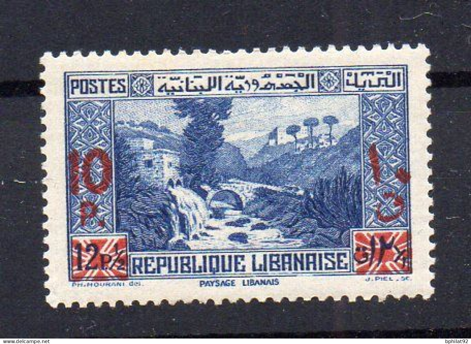 !!! GRAND LIBAN, N°186a ESSAI AVEC SURCHARGE ROUGE NEUF ** - Unused Stamps