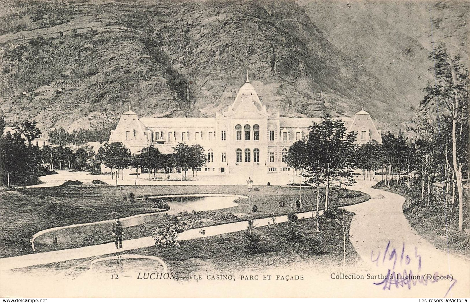 FRANCE - Luchon - Le Casino - Parc Et Façade - Carte Postale Ancienne - Andere & Zonder Classificatie