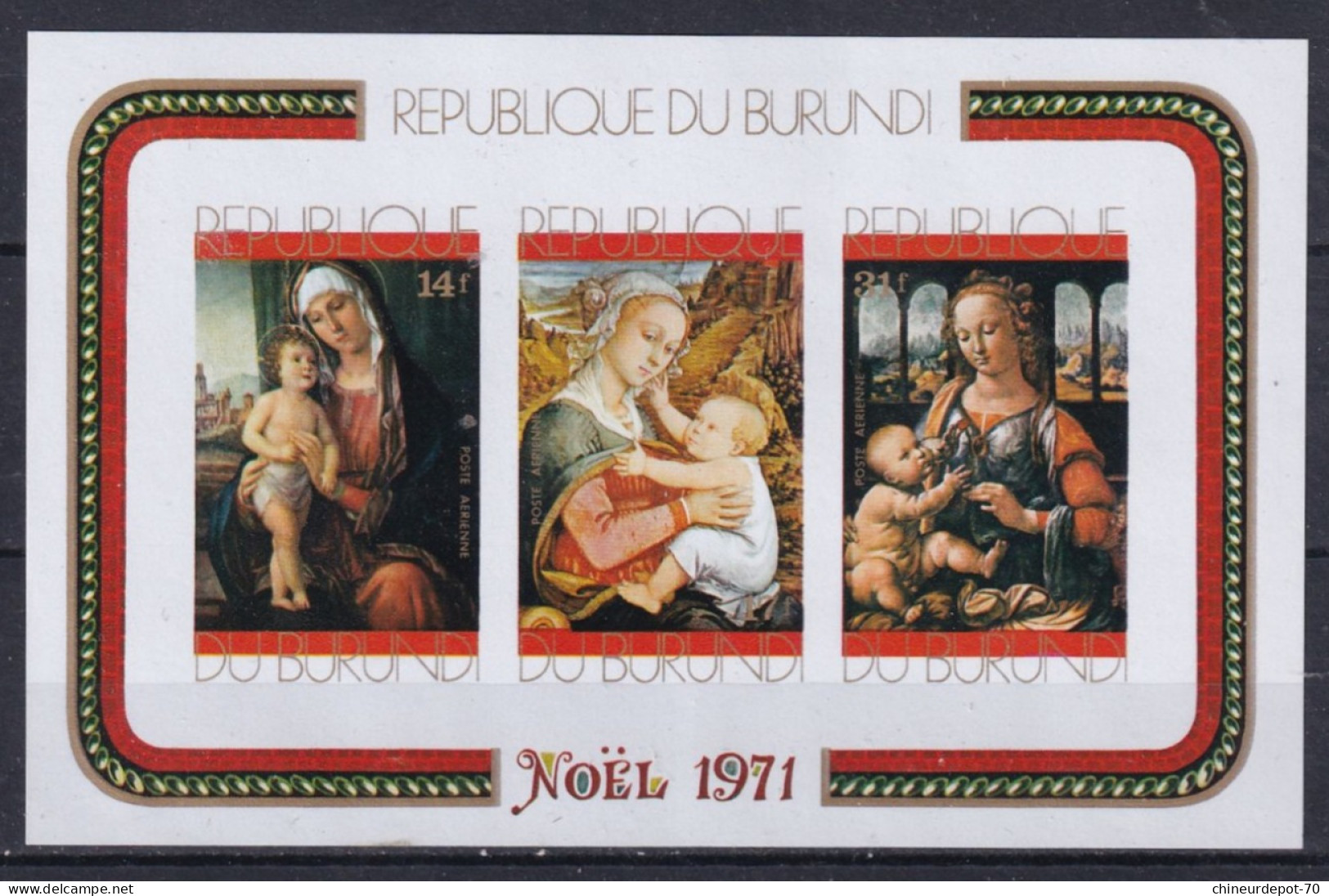 Burundi Noel 1971 Non Dentelé Et Dentelé Neufs Sans Charnieres ** - Ungebraucht