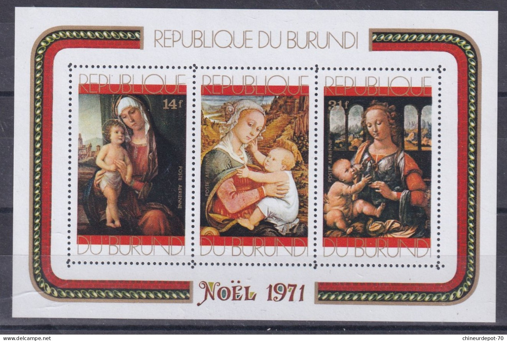 Burundi Noel 1971 Non Dentelé Et Dentelé Neufs Sans Charnieres ** - Neufs