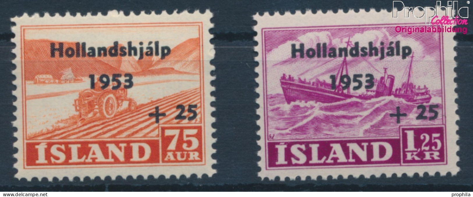 Island 285-286 (kompl.Ausg.) Postfrisch 1953 Hochwassergeschädigte (10293713 - Ungebraucht