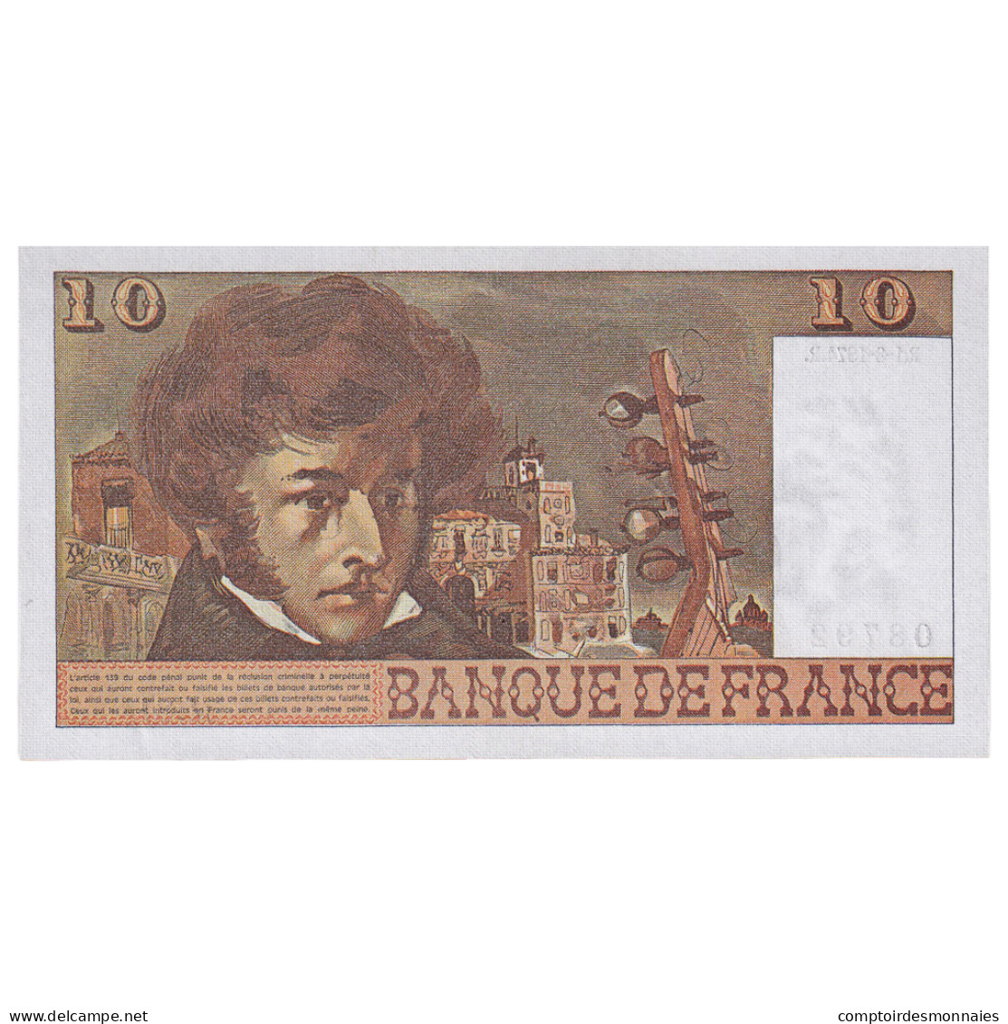 France, 10 Francs, Berlioz, 1974, M.81, NEUF, Fayette:63.6, KM:150a - 10 F 1972-1978 ''Berlioz''