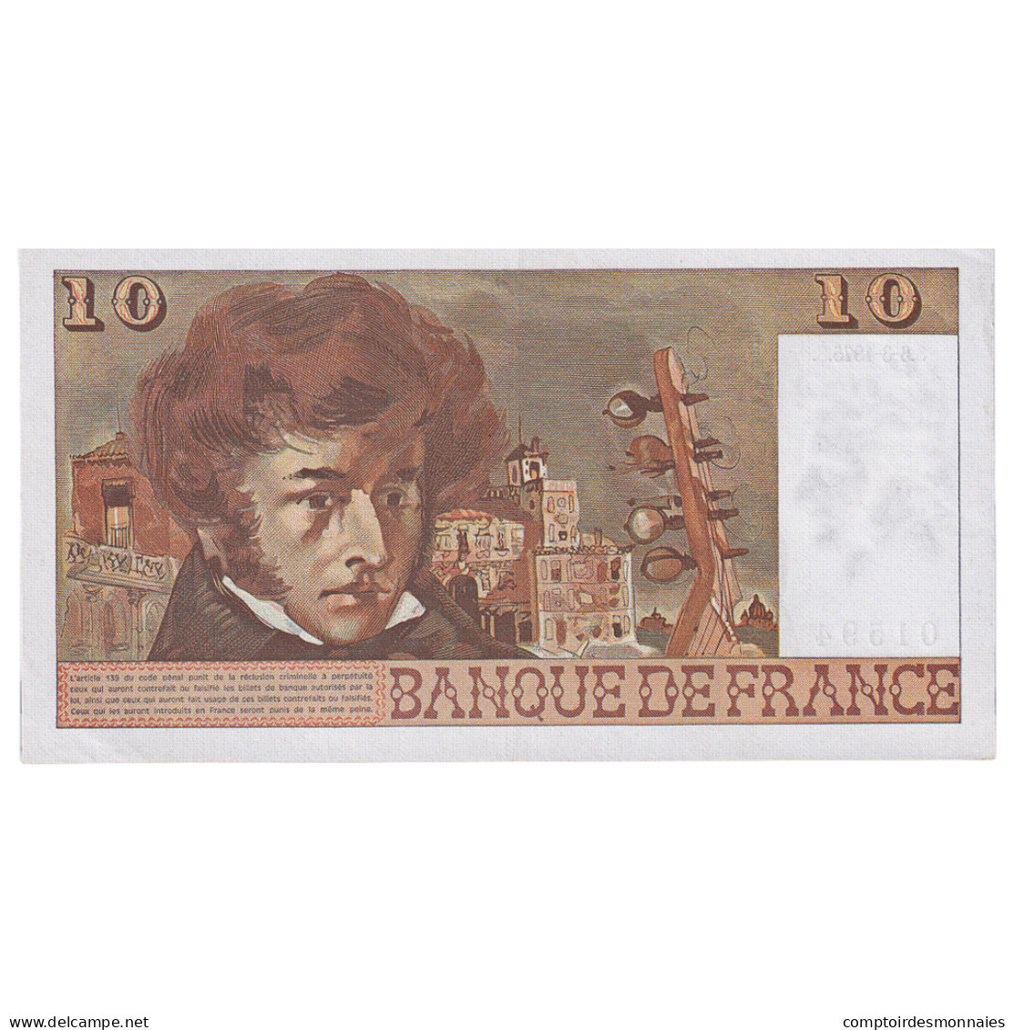 France, 10 Francs, Berlioz, 1975, K.169, SUP+, Fayette:63.09, KM:150b - 10 F 1972-1978 ''Berlioz''