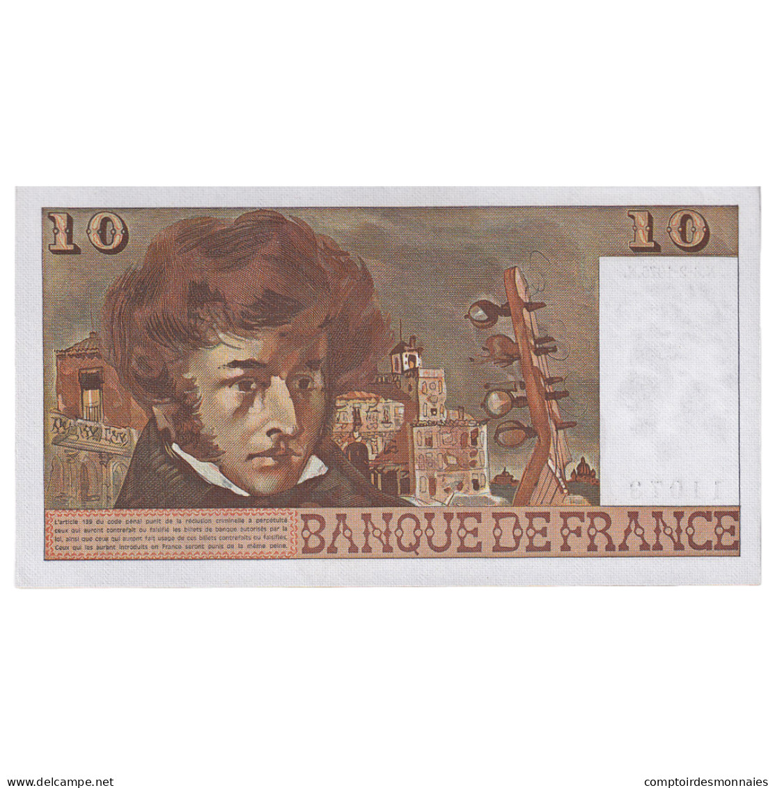 France, 10 Francs, Berlioz, 1975, S.140, NEUF, Fayette:63.08, KM:150b - 10 F 1972-1978 ''Berlioz''