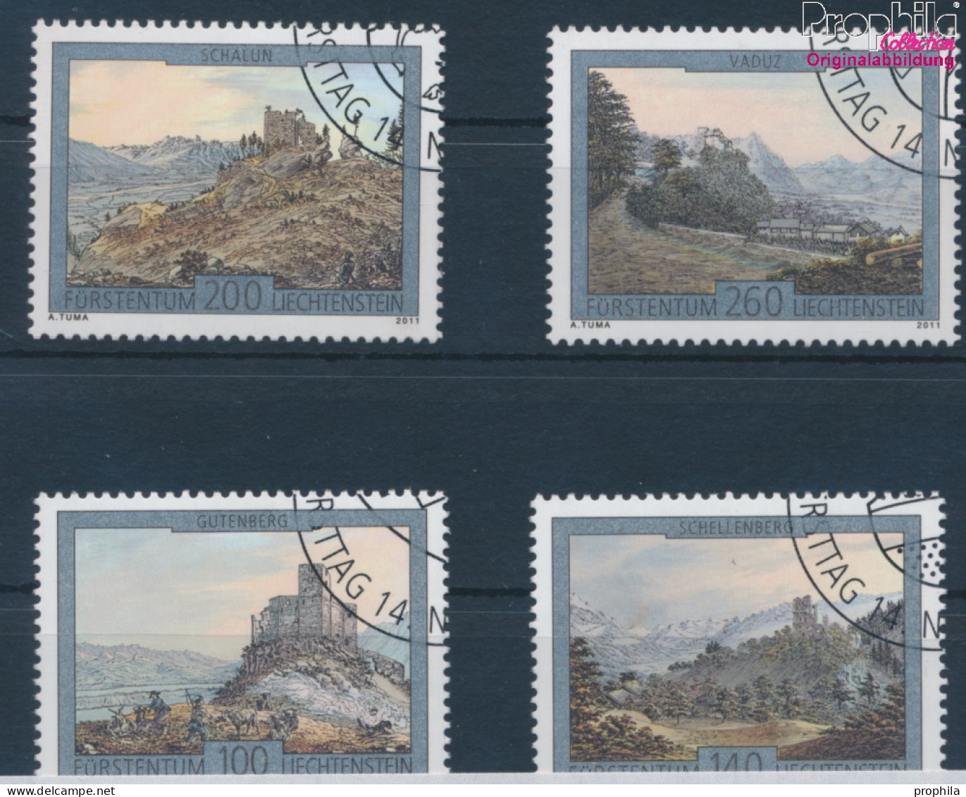 Liechtenstein 1610-1613 (kompl.Ausg.) Gestempelt 2011 Burgen (10312374 - Used Stamps