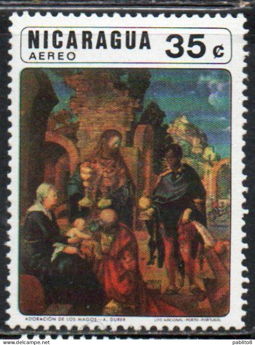 NICARAGUA 1974 CHRISTMAS PAINTINGS ADORATION OF THE MAGI BY DURER 35c MNH - Nicaragua