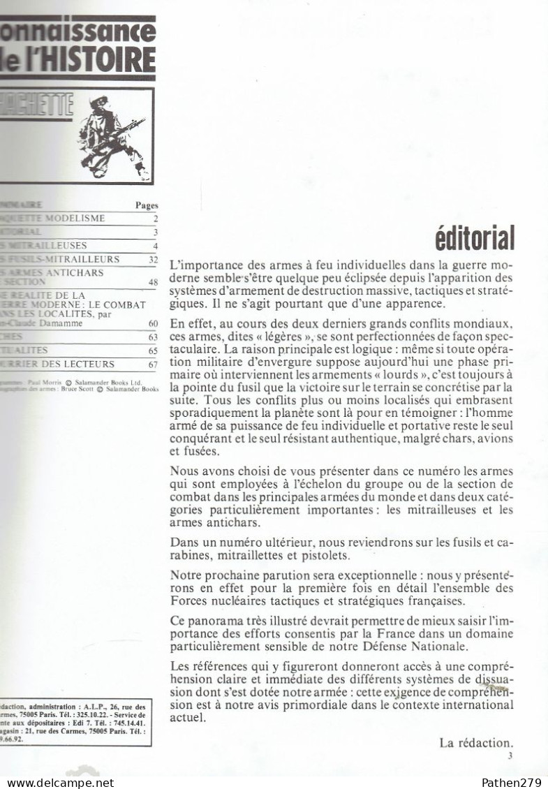 Connaissance De L'histoire N°25 - Juin 1980 - Hachette - Mitrailleuses & Armes Anti-chars - Français