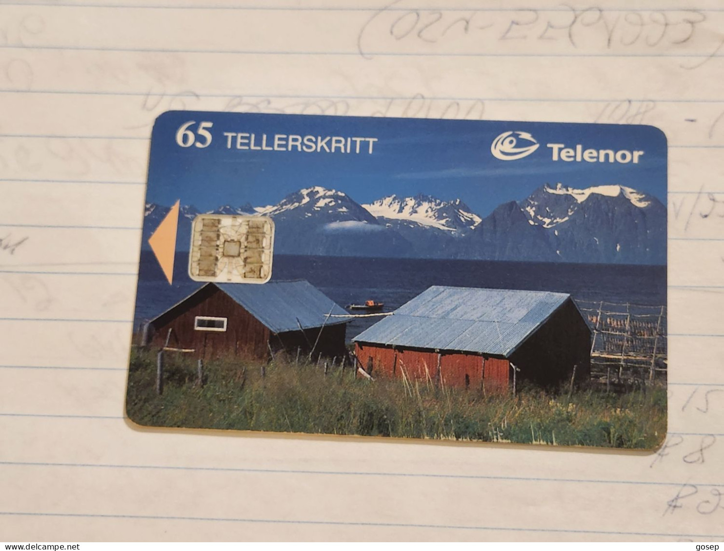 Norway-(n-69)-lyngen Troms-(65tellerskritt)-(46)-(?)-used Card+1card Prepiad Free - Noruega