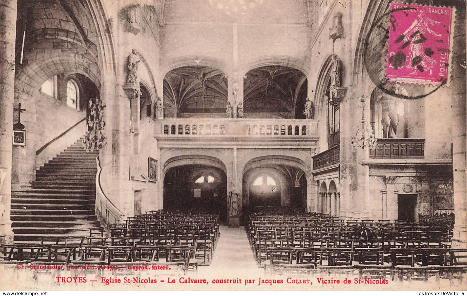 FRANCE - Troyes - Eglise St Nicolas - Le Calvaire Par Jacques Collet - Vicaire De St Nicolas - Carte Postale Ancienne - Troyes