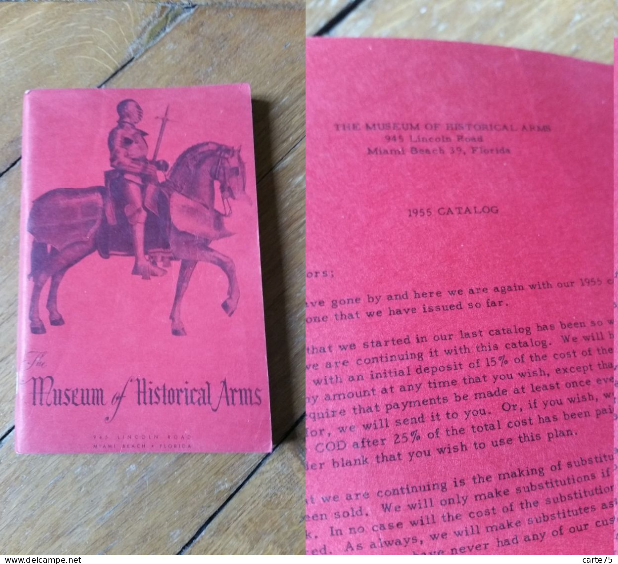 Catalogue De 1955 Du  Museum Of Historical Arms Miami Beach Florida Musée Historique Armes Avec Photographie Cote Prix - Etats-Unis