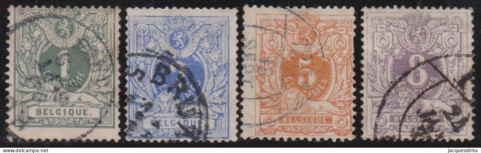 Belgie  .   OBP    .    26/29     .    O     .   Gestempeld     .   /   .    Oblitéré - 1869-1888 Lying Lion