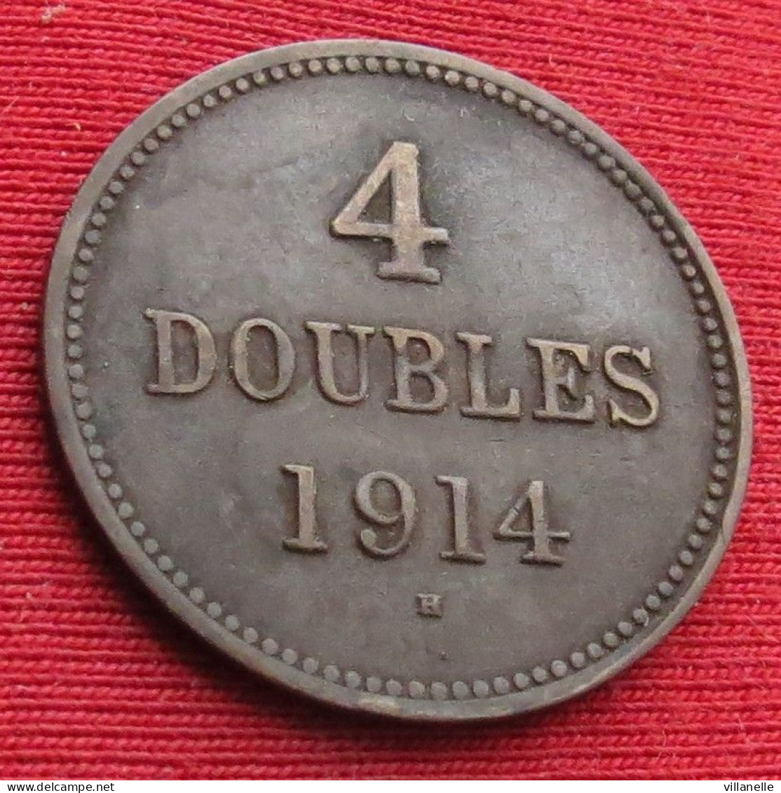 Guernsey 4 Doubles 1914 Guernesey W ºº - Guernsey