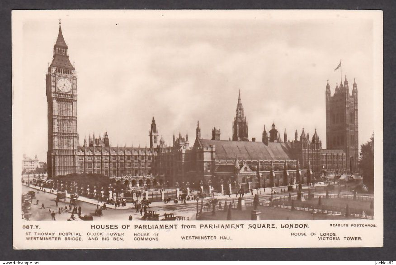 110990/ LONDON, Houses Of Parliament From Parliament Square  - Houses Of Parliament