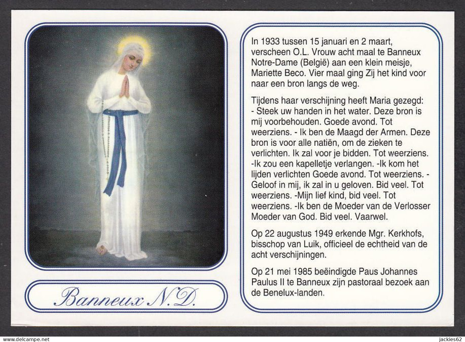 105419/ BANNEUX-NOTRE-DAME, O.L.V. Van Banneux - Sprimont