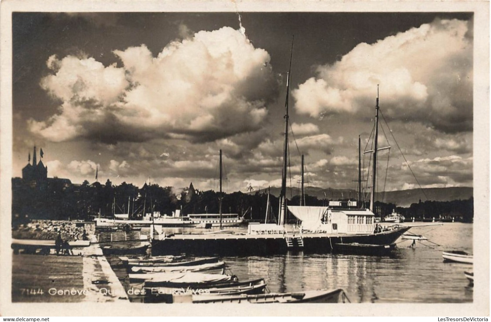 SUISSE - Genève Quai Des Eaux Vives - Carte Postale Ancienne - Genève