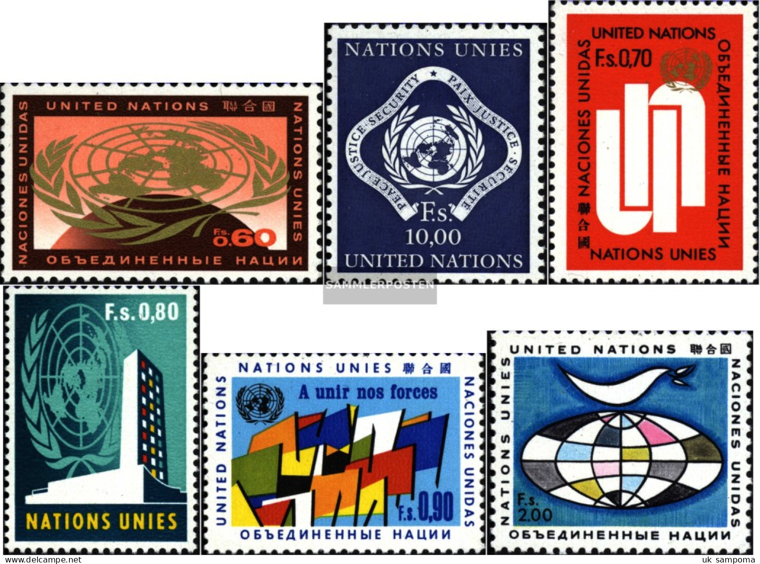 UN - Geneva 9-10,11-14 (complete Issue) Volume 1970 Completeett Unmounted Mint / Never Hinged 1970 Clear Brands - Unused Stamps