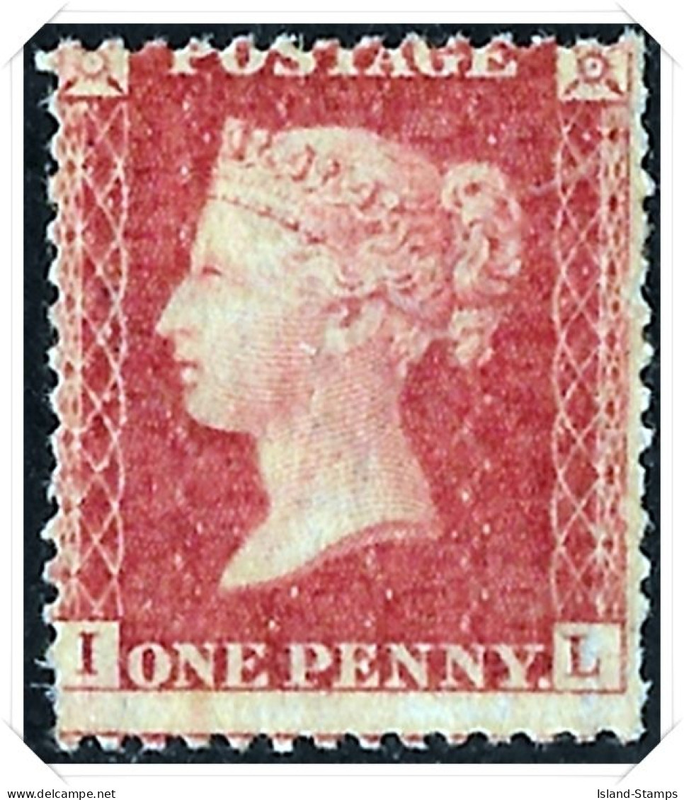 QV Penny Red Stamp SG40 1d Rose-Red I-L Mounted Mint - Unused Stamps