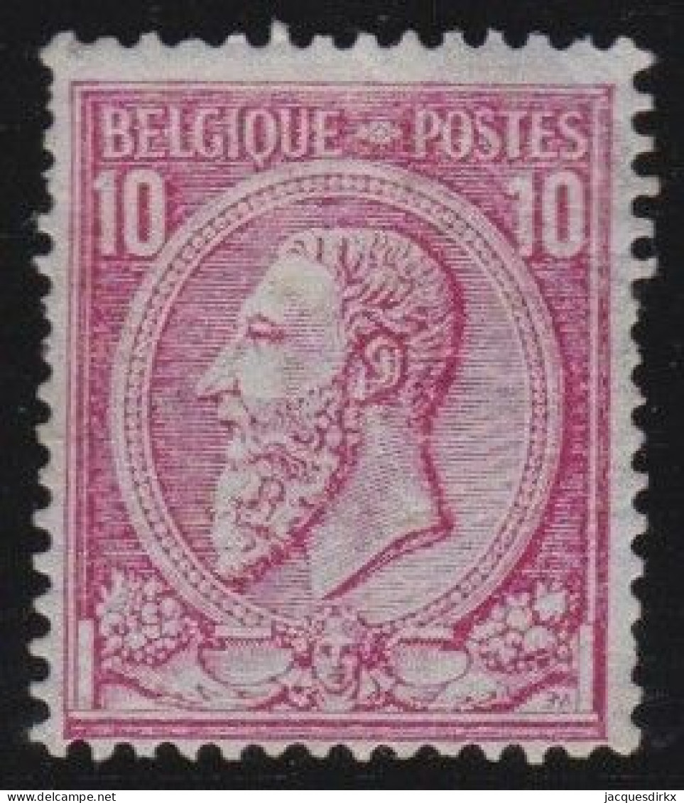 Belgie  .   OBP    .    46     .    *     .   Ongebruikt Met Gom     .   /   .    Neuf Avec Gomme - 1884-1891 Leopold II.