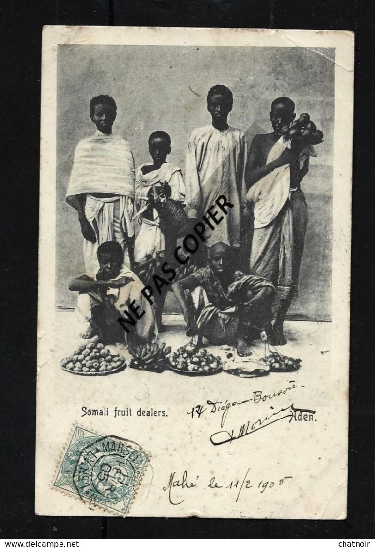 SOMALI  FRUIT DEALERS  Oblit Marseille A La Reunion N 1   1905   / Defauts - Somalie