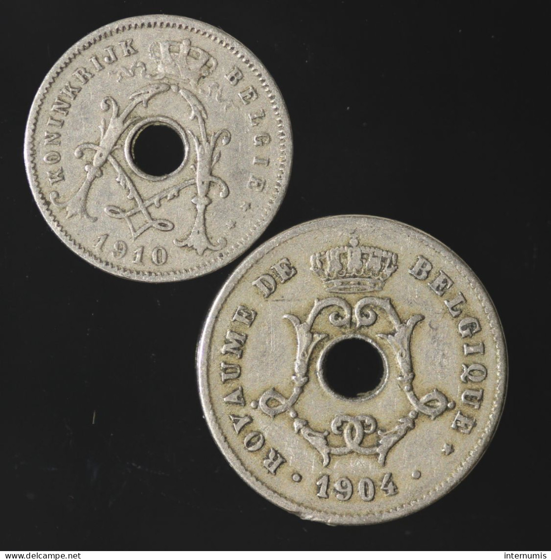 Belgigue / Belgium, Lot (2) 5 Centimes 1910 & 10 Centimes 1904 - Kilowaar - Munten