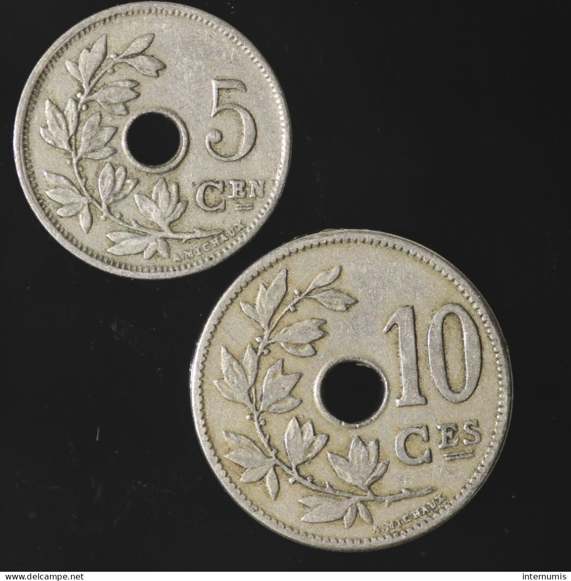 Belgigue / Belgium, Lot (2) 5 Centimes 1910 & 10 Centimes 1904 - Lots & Kiloware - Coins