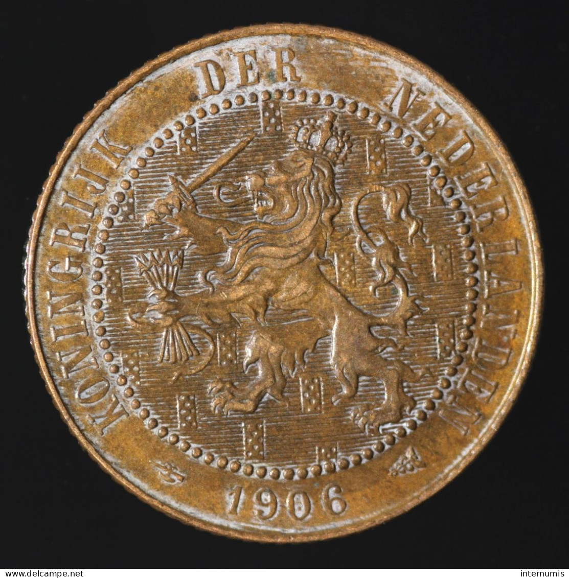  Pays Bas / Netherlands, Wilhelmina, 2 1/2 Cents, 1906, , Bronze, TTB+ (AU),
KM#134 - 2.5 Cent