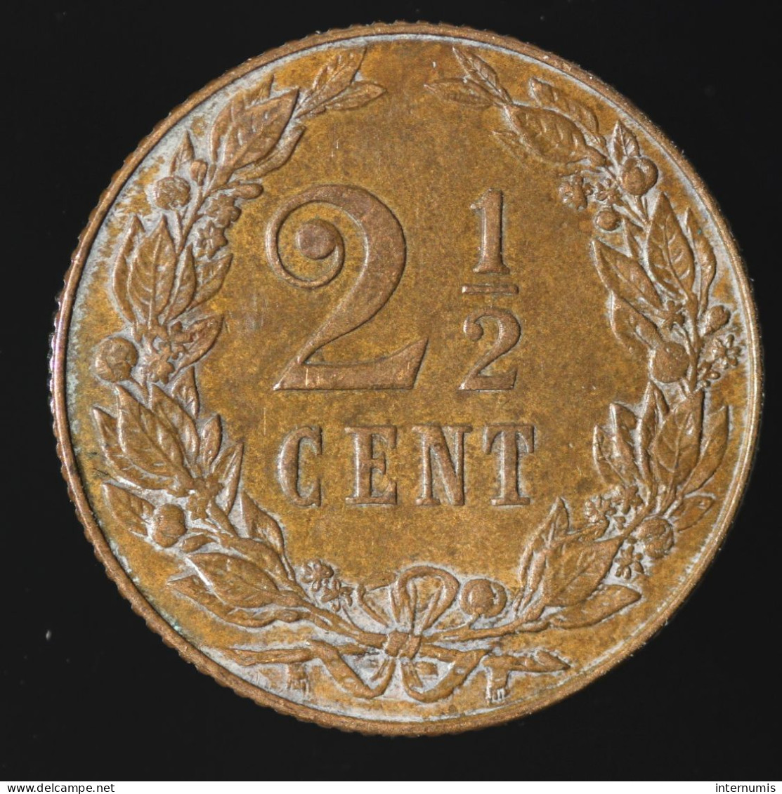  Pays Bas / Netherlands, Wilhelmina, 2 1/2 Cents, 1906, , Bronze, TTB+ (AU),
KM#134 - 2.5 Centavos