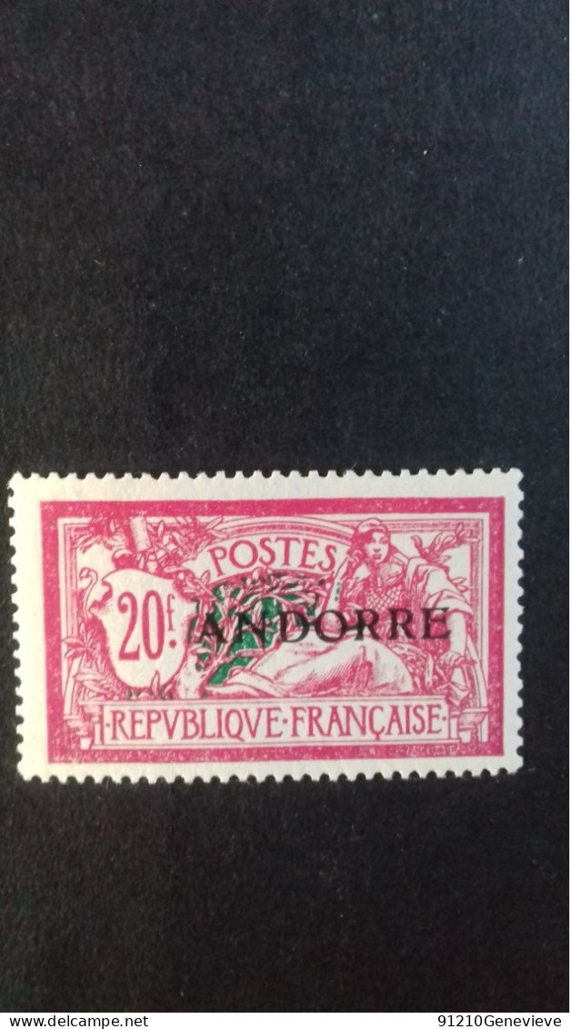 ANDORRE    N°23**  Type MERSON  Signé   "LOT" - Unused Stamps