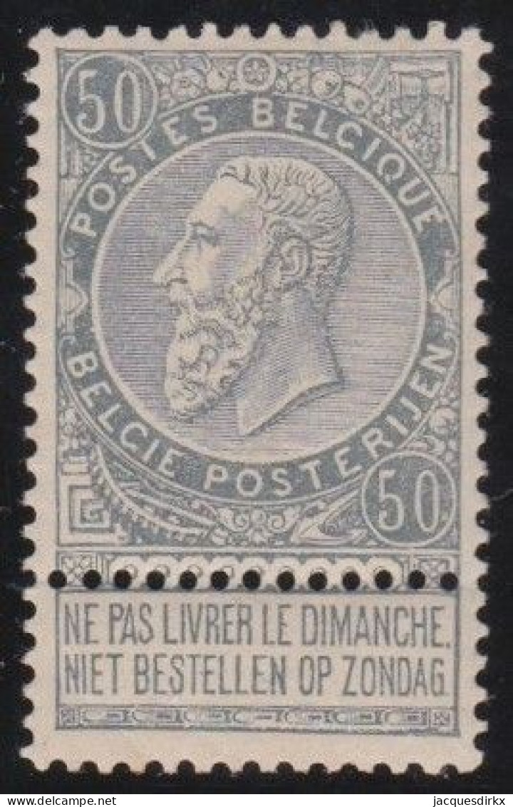 Belgie  .   OBP    .    63  (2 Scans)    .    *     .   Ongebruikt Met Gom     .   /   .    Neuf Avec Gomme - 1893-1900 Fine Barbe