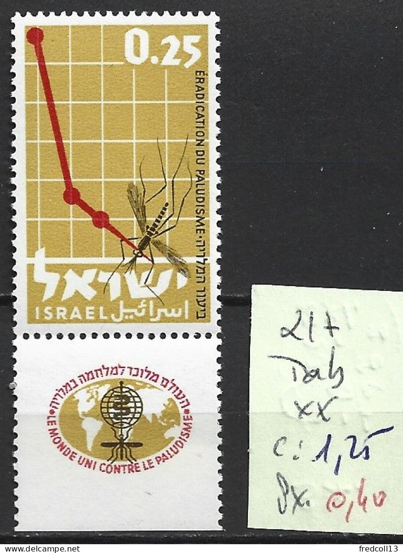 ISRAEL 217 ** Côte 1.25 € - Nuovi (con Tab)