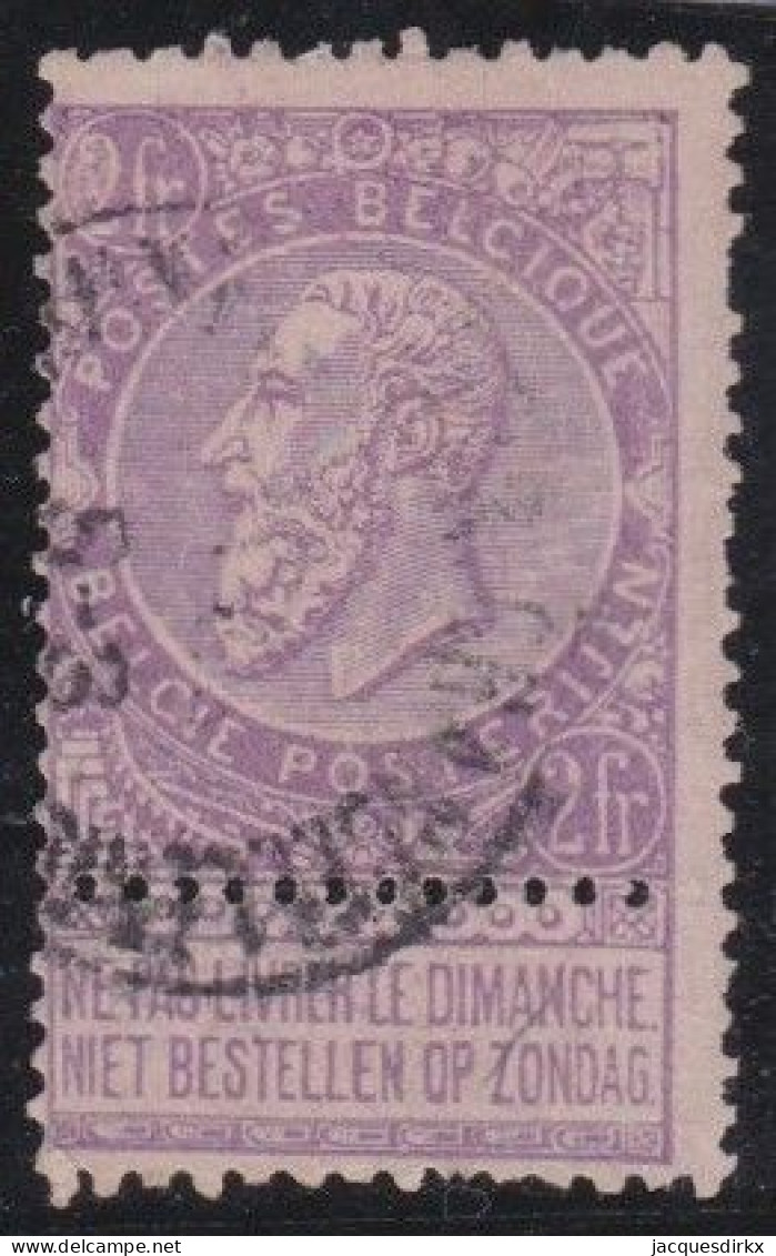 Belgie  .   OBP    .    66  (2 Scans)     .    O     .   Gestempeld     .   /   .    Oblitéré - 1893-1900 Fine Barbe