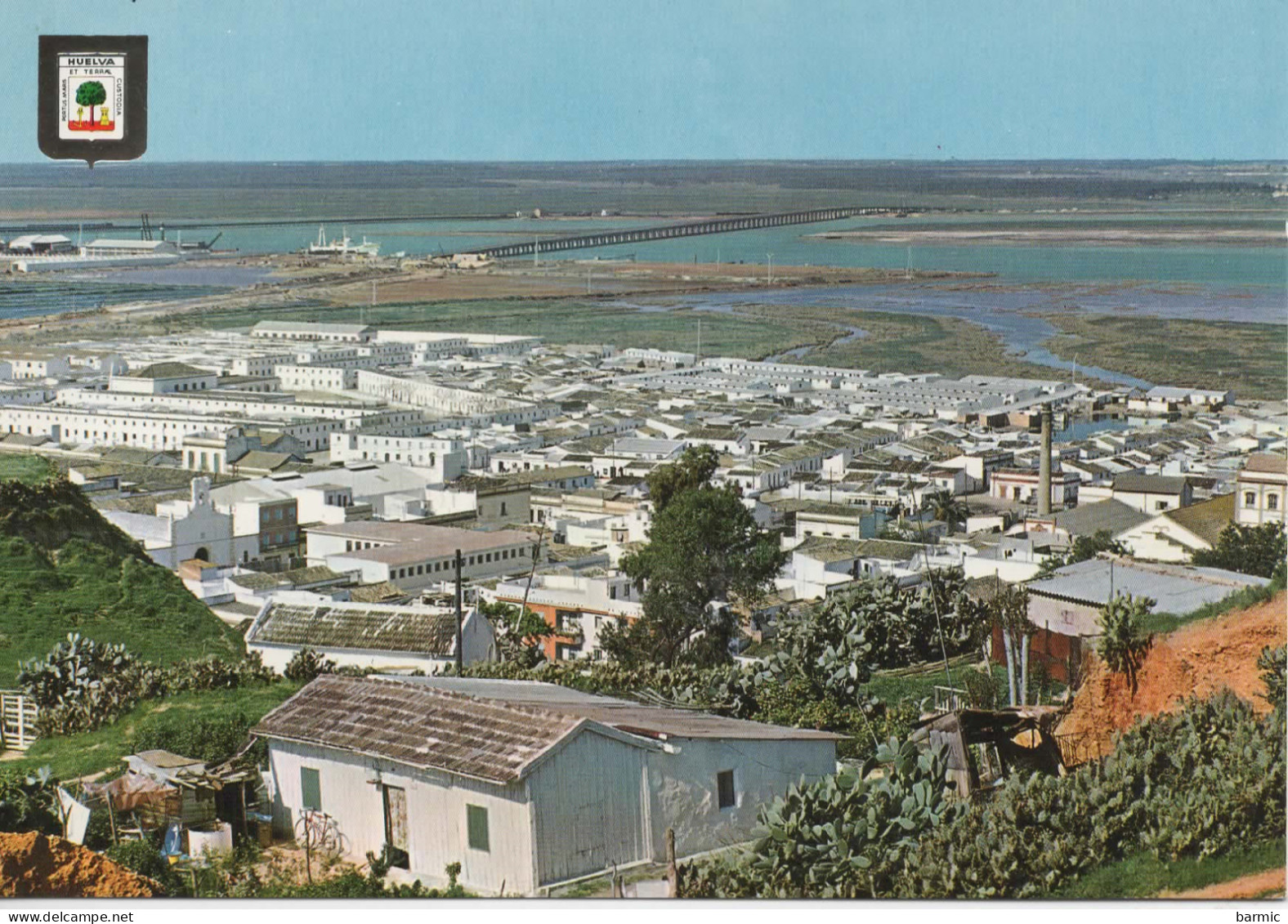 HUELVA, AL FONDO PUENTE SOBRE EL RIO ODIEL COULEUR  REF 14296 - Huelva